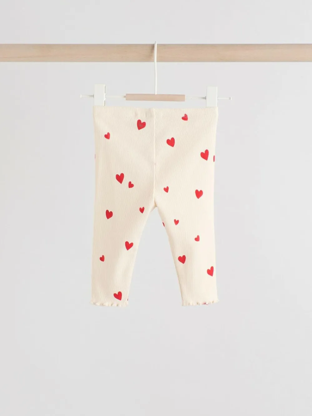 Next Baby Top and Leggings 2 Piece Set (0mths-2yrs) Ecru Hearts