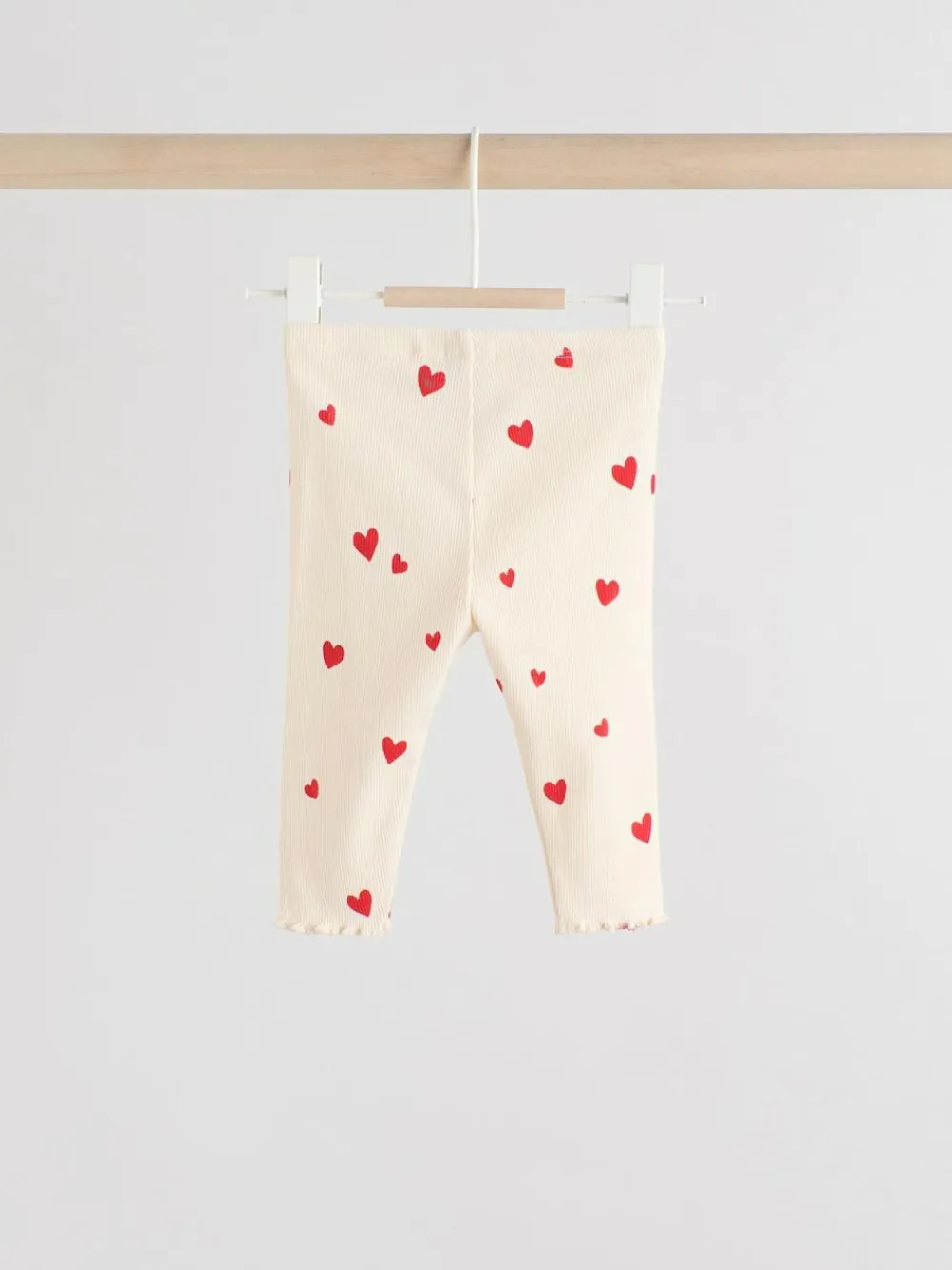 Next Baby Top and Leggings 2 Piece Set (0mths-2yrs) Ecru Hearts