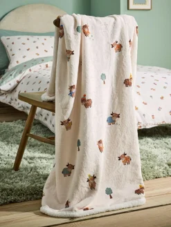 Outlet Next Ecru Mini Hamish Fleece Throw