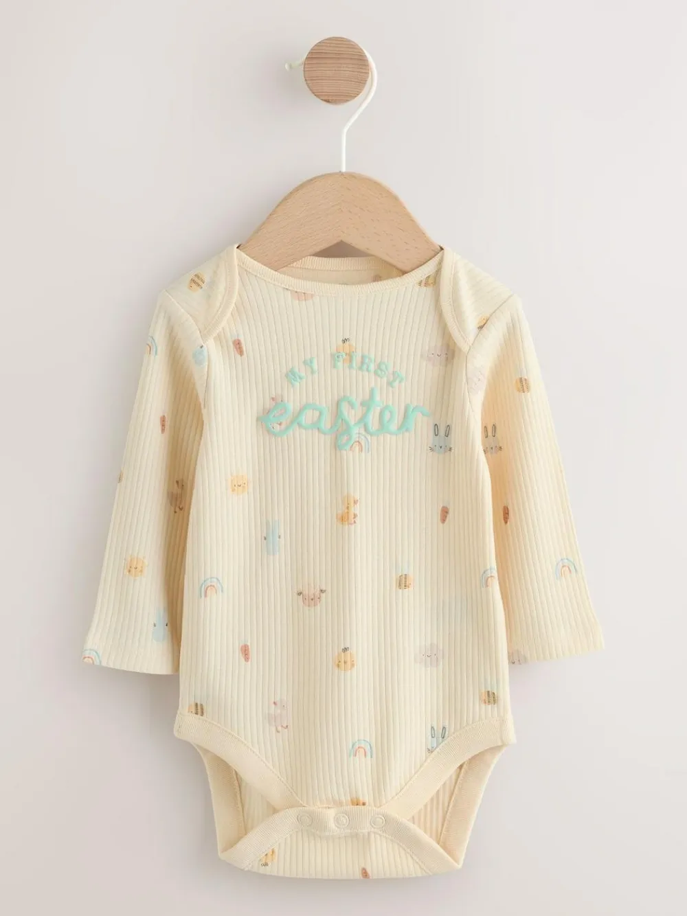 Best Next Ecru My First Easter Long Sleeve Baby Bodysuit