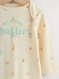 Best Next Ecru My First Easter Long Sleeve Baby Bodysuit
