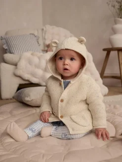 Next Knitted Hooded Baby Cardigan^BOY Baby Winter Clothing|Unisex