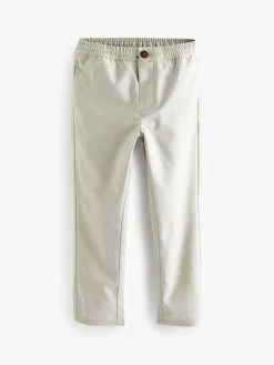 Next Ecru Neutral Smart Linen Blend Trousers (3-16yrs)^BOY Pants & Chinos