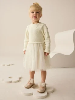 Next Ecru Occasion Dress (3mths-10yrs)^ Baby Girls|Knitwear