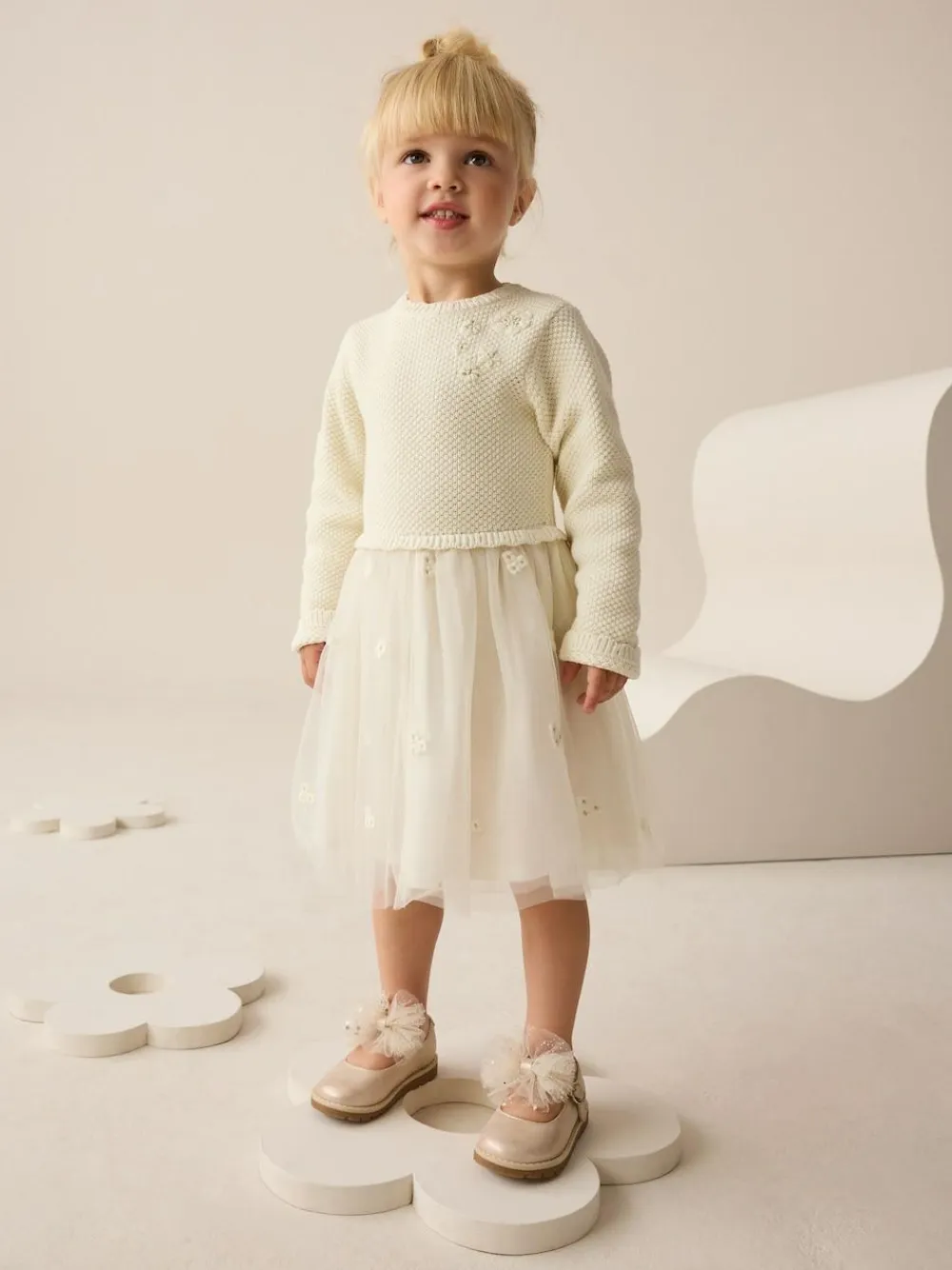 Next Ecru Occasion Dress (3mths-10yrs)^ Baby Girls|Knitwear