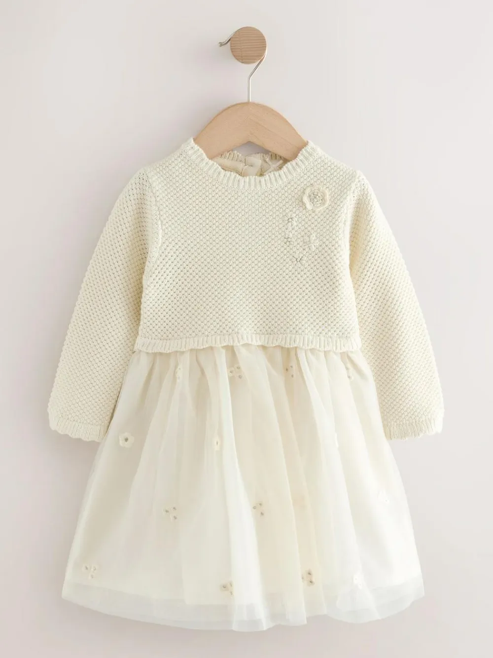 Next Ecru Occasion Dress (3mths-10yrs)^ Baby Girls|Knitwear