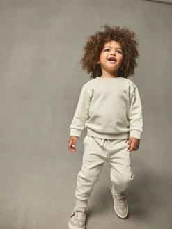 Sale Next Ecru Off White Logo Sweatshirt And Joggers Set (3mths-7yrs)