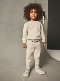 Next Ecru Off White Plain Sweatshirt And Joggers Set (3mths-7yrs)^BOY Sweatshirts & Hoodies|Sweat Pants