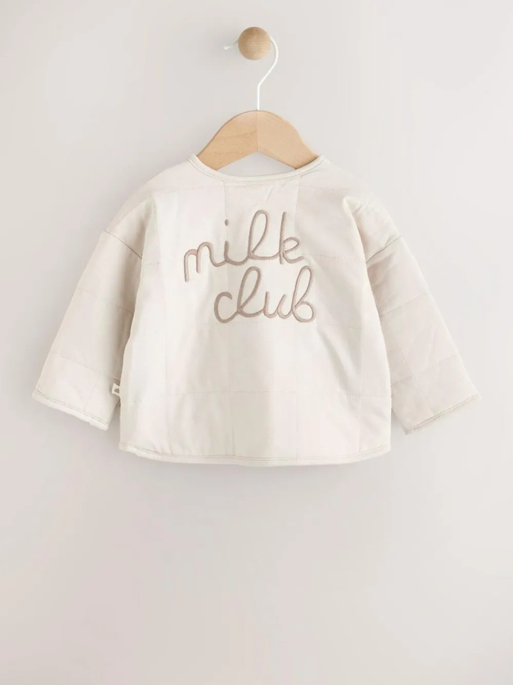 Hot Next Ecru Quilted Milk Club Baby Jacket