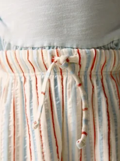Hot Next Ecru Red & Blue Stripe Wide Leg Trousers (3mths-7yrs)