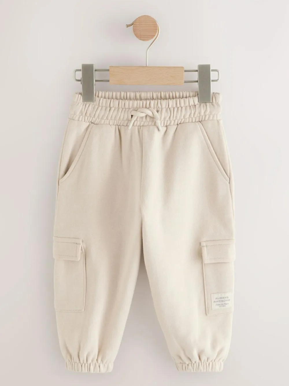 Clearance Next Soft Touch Jersey Utility Joggers (3mths-7yrs) Ecru