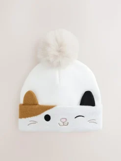 Next Ecru Squishmallow Cat 3D Pom Beanie Hat (5-13yrs)^ Hats & Scratch Mitts|Hats