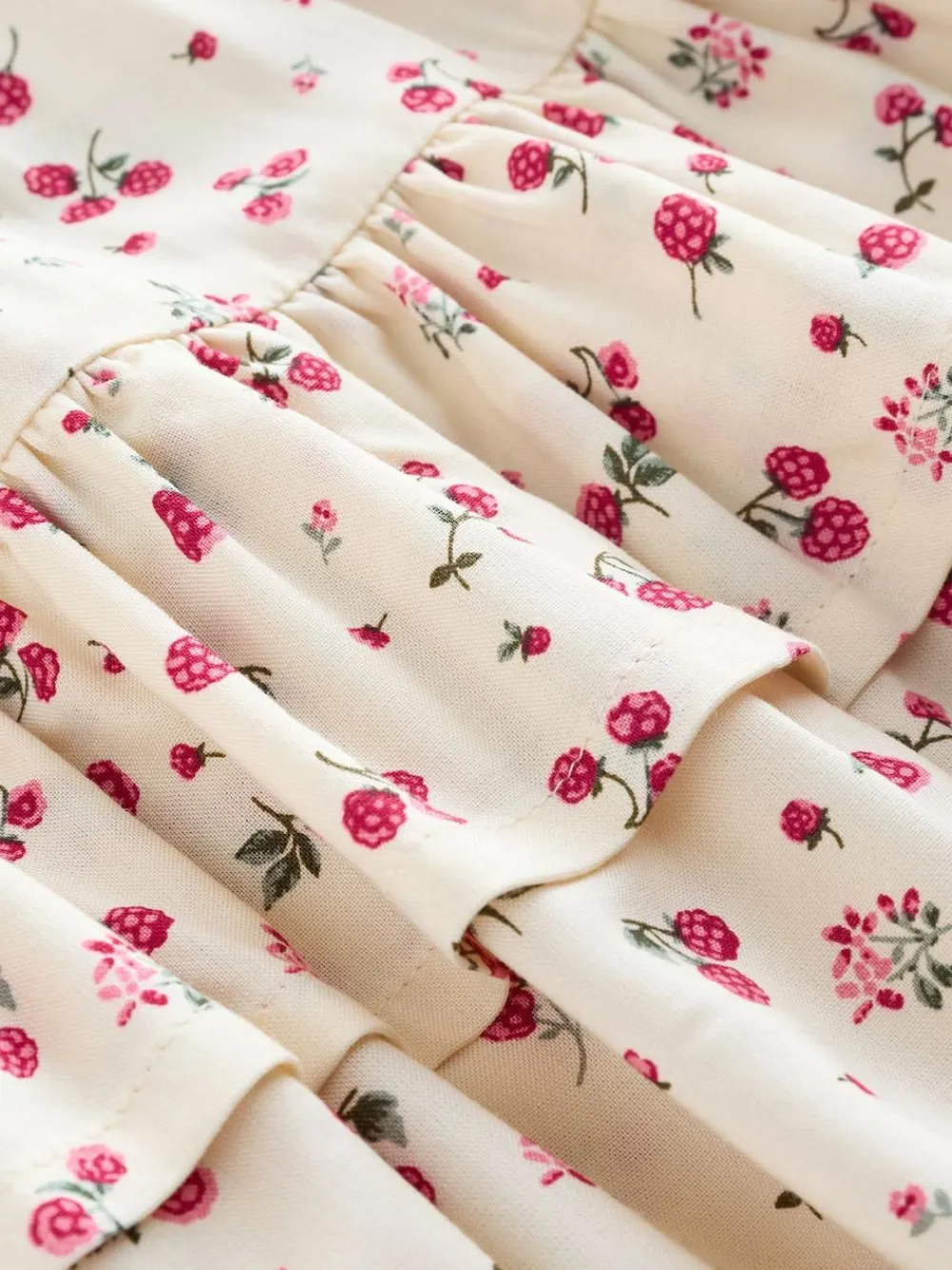 Sale Next Puff Sleeve Blouse and Skirt Set (3-16yrs) Ecru Strawberry