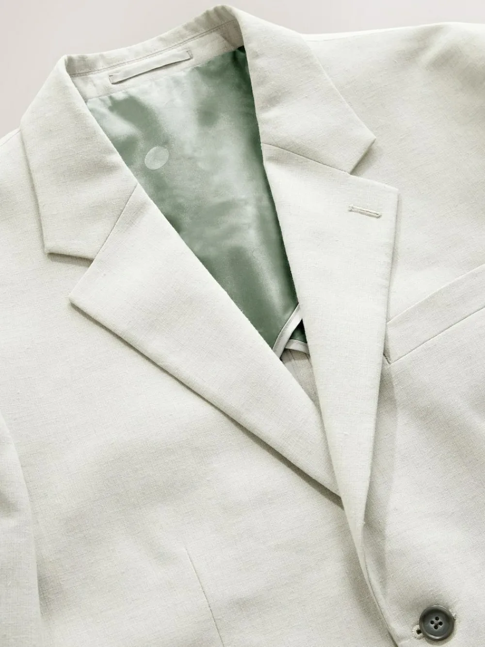 Next Ecru Tailored Fit Linen Blend Texture Suit Jacket^ Suits & Tuxedos
