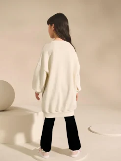 Next Ecru Unicorn Graphic Jumper Dress (3-16yrs)^ Knitwear & Sweaters|Knitwear