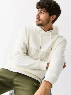 Next Ecru White Graphic Print Hoodie^ Sweatshirts & Hoodies|Sweatshirts & Hoodies