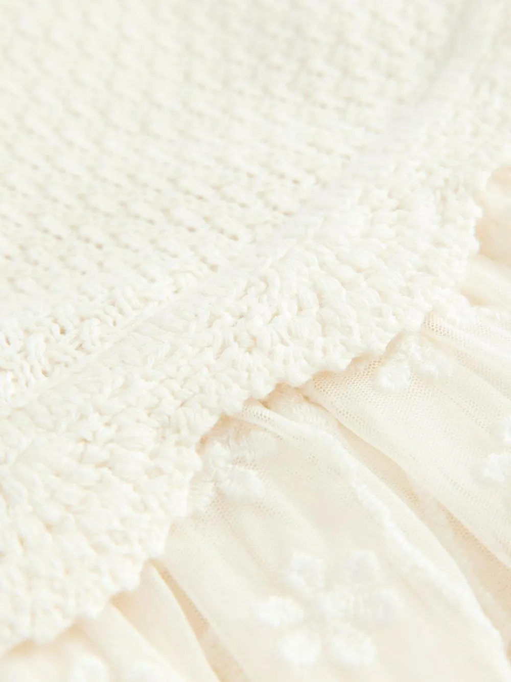 Outlet Next Ecru White Occasion Knit Dress (3mths-10yrs)