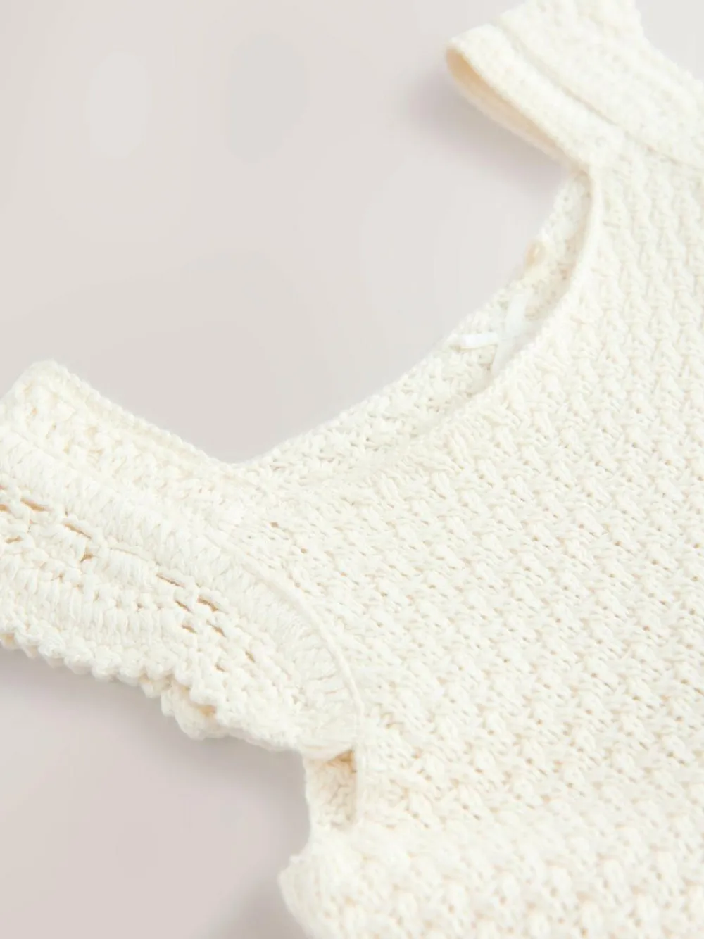 Outlet Next Ecru White Occasion Knit Dress (3mths-10yrs)