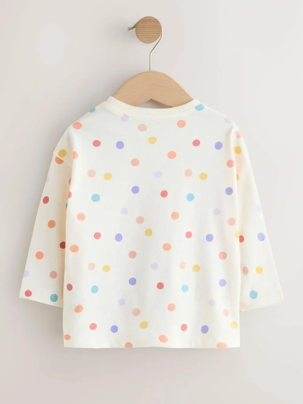 Next Ecru White Rainbow Long Sleeve Bag Top (3mths-7yrs)^ Tops|Tops