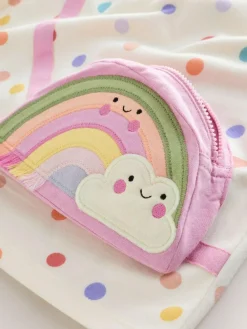 Next Ecru White Rainbow Long Sleeve Bag Top (3mths-7yrs)^ Tops|Tops
