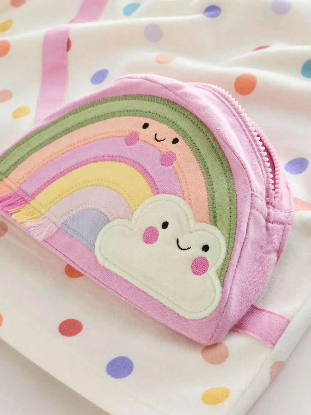 Next Ecru White Rainbow Long Sleeve Bag Top (3mths-7yrs)^ Tops|Tops