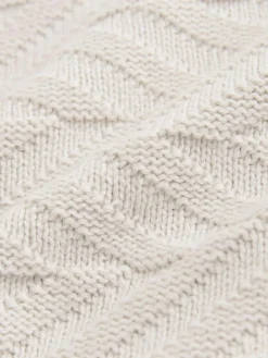 Next Regular Fit Cotton Rich Chevron Cable Crew Neck Jumper^ Knitwear|Knitwear