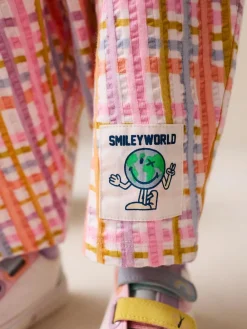 Best Next Ecru White Smiley Short Sleeve Top and Barrel Trousers Set (3mths-7yrs)