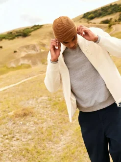 Online Next Utility Style Polar Fleece Ecru White