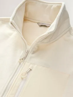 Online Next Utility Style Polar Fleece Ecru White