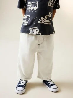 Next Ecru Wide Leg Jeans (3mths-7yrs)