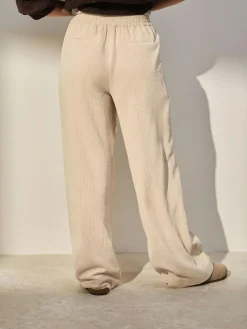 Next Ecru Wide Leg Soft Cord Trousers^Women Nightwear|Pants