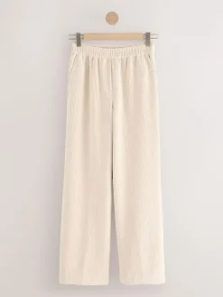 Next Ecru Wide Leg Soft Cord Trousers^Women Nightwear|Pants