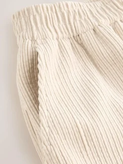 Next Ecru Wide Leg Soft Cord Trousers^Women Nightwear|Pants