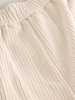 Next Ecru Wide Leg Soft Cord Trousers^Women Nightwear|Pants
