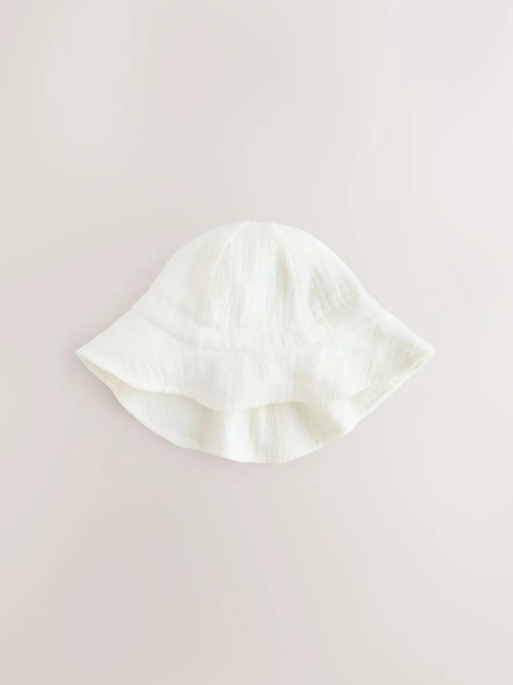 Next Ecru Woven Crinkle Baby Bucket Hat (0mths-2yrs)^ Hats & Scratch Mitts|Newborn Accessories