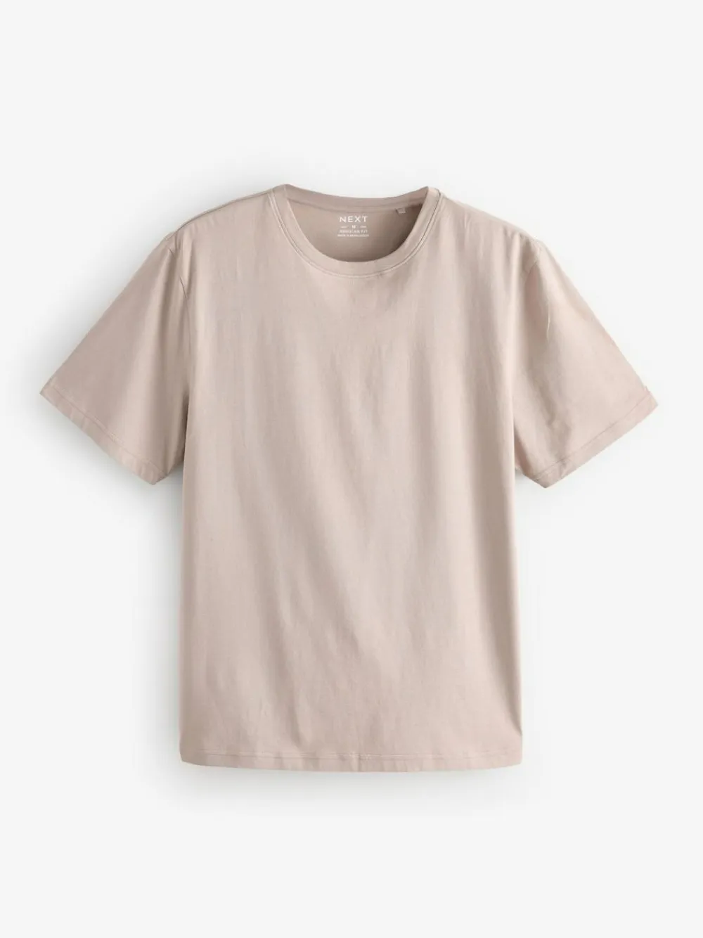 Next Ecru/Blue/Green/Neutral Mushroom/Grey/Stone Regular Fit Essential Cotton T-Shirts 6 Pack^ Nightwear|Tops & T-Shirts