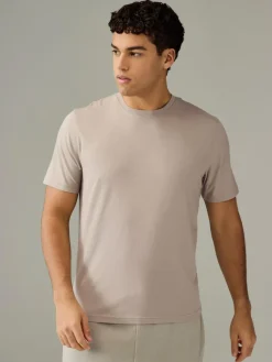 Next Ecru/Blue/Green/Neutral Mushroom/Grey/Stone Regular Fit Essential Cotton T-Shirts 6 Pack^ Nightwear|Tops & T-Shirts