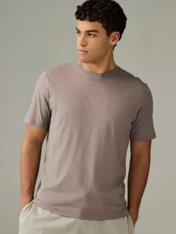 Next Ecru/Blue/Green/Neutral Mushroom/Grey/Stone Regular Fit Essential Cotton T-Shirts 6 Pack^ Nightwear|Tops & T-Shirts