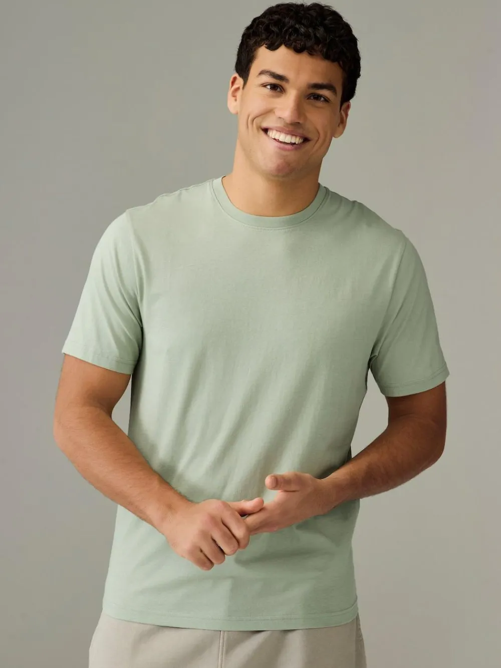 Next Ecru/Blue/Green/Neutral Mushroom/Grey/Stone Regular Fit Essential Cotton T-Shirts 6 Pack^ Nightwear|Tops & T-Shirts