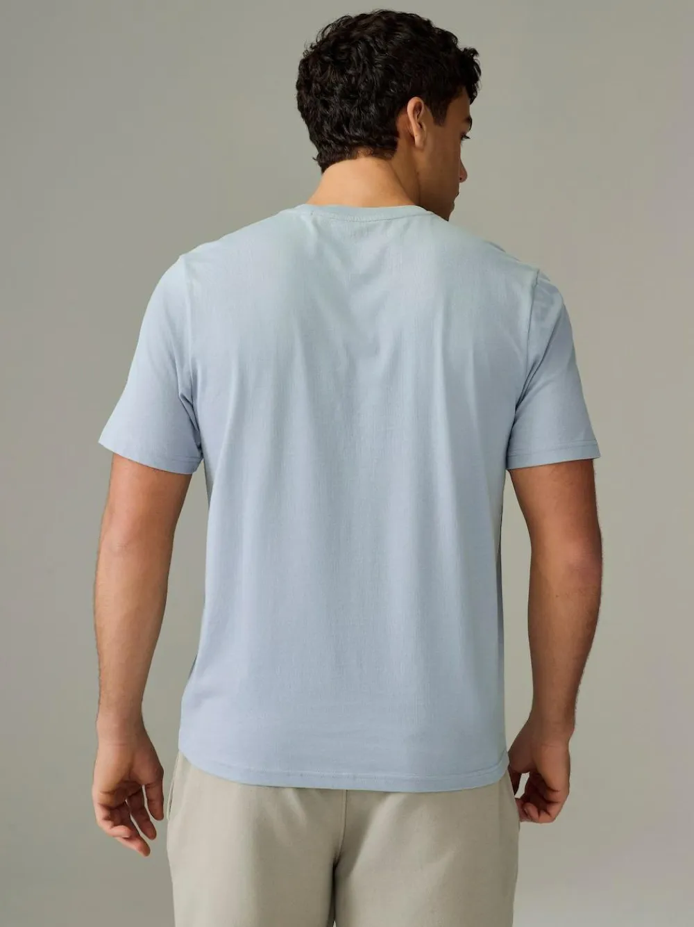 Next Ecru/Blue/Green/Neutral Mushroom/Grey/Stone Regular Fit Essential Cotton T-Shirts 6 Pack^ Nightwear|Tops & T-Shirts