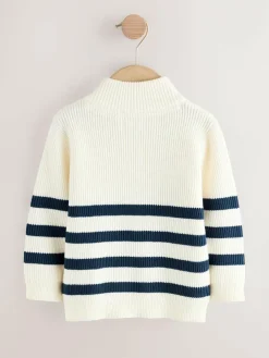 Next Knitted Quarter Zip Jumper (3mths-7yrs)^BOY Baby Winter Clothing|Knitwear