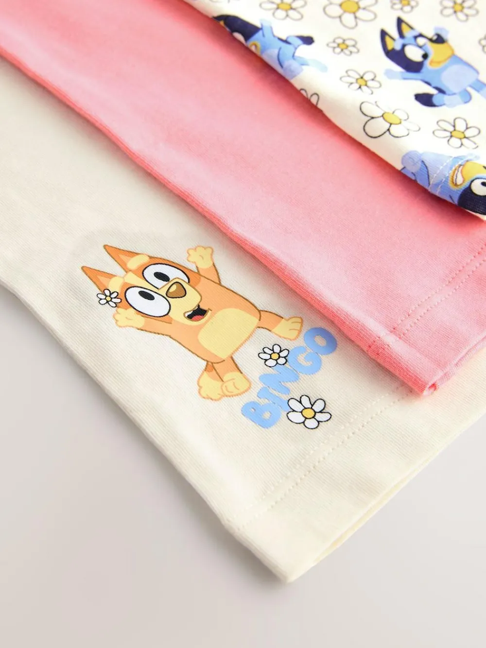 Best Next Ecru/Pink Bluey Vests 3 Pack (1.5-8yrs)