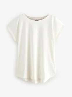 New Next Cap Sleeve T-Shirts 5 Pack Ecru/Taupe/Brown/Blue/Yellow