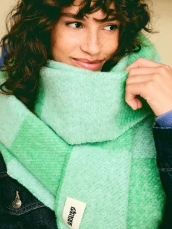 Best Eleanor Bowmer Blue and Green Check Scarf