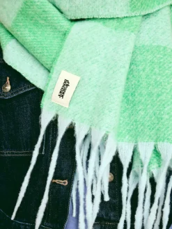 Best Eleanor Bowmer Blue and Green Check Scarf