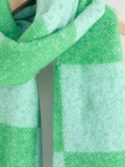 Best Eleanor Bowmer Blue and Green Check Scarf