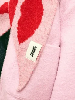 Eleanor Bowmer Checkerboard Lips Triangle Scarf^Women Hats, Gloves & Scarves|Hats, Gloves & Scarves