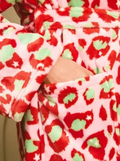 Eleanor Bowmer Leopard Print Fleece Robe^Women Bathrobes