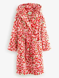 Eleanor Bowmer Leopard Print Fleece Robe^Women Bathrobes