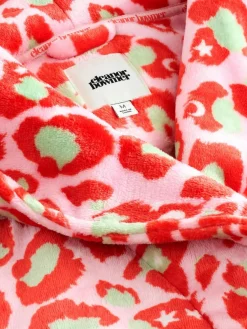 Eleanor Bowmer Leopard Print Fleece Robe^Women Bathrobes